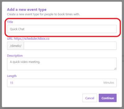 Create a New Event