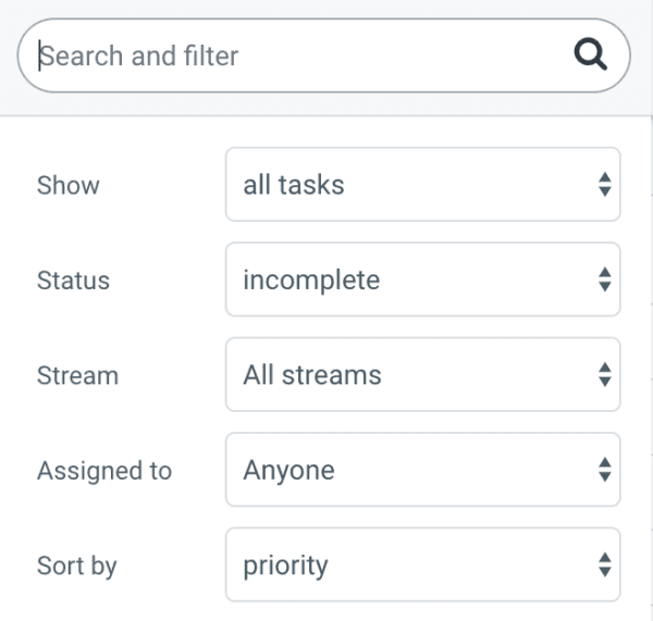 How to Search and Filter Tasks - Software for Nonprofits | Hibox for ...