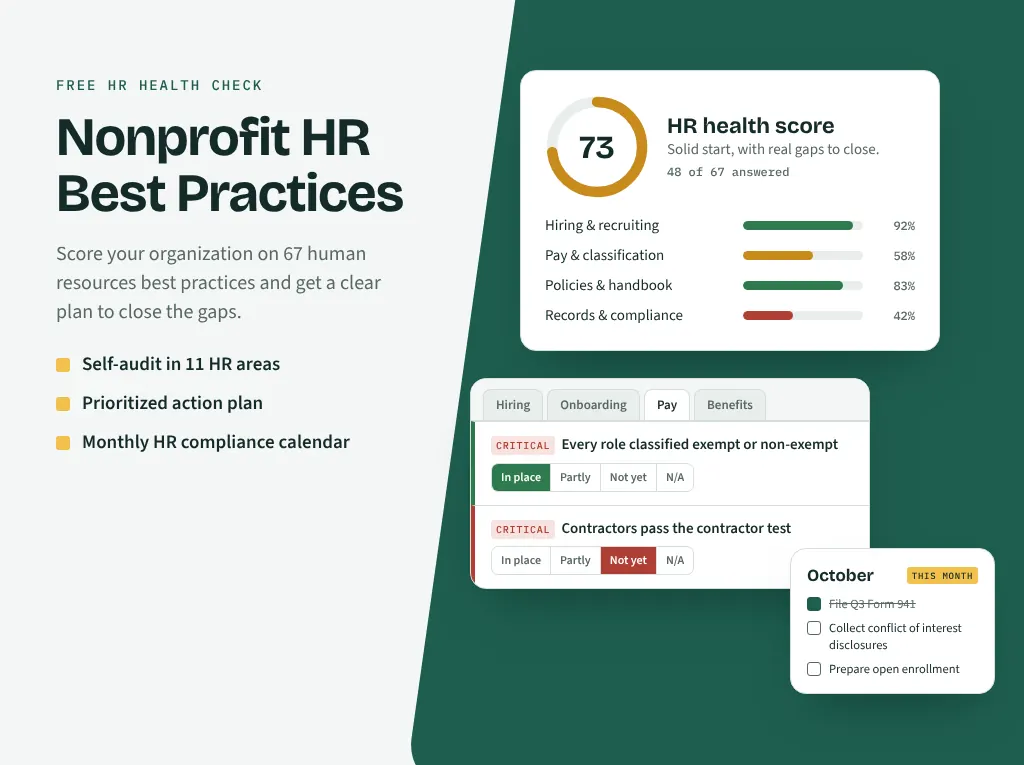 Nonprofit human resources best practices